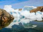 Icebergs in the Uummannaq Fjord System, northwest Greenland, Kingdom of Denmark. Art Print